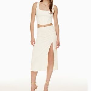 Aritzia Wilfred Natalie Top
Knit Bustier Tank Top Size S Oatmeal Resortwear